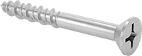 Kontrplak ve Yönlendirilmiş Yonga Levhalar için Paslanmaz Çelik Kare/Phillips Düz Başlı Vidalar