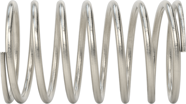 Korozyona Dayanıklı Hassas Sıkıştırma Yayı, 0,5" Uzunluk, 0.3" OD, 0.256" ID, 316 Paslanmaz Çelik