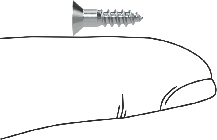 Ahşap için Phillips Düz Başlı Vidalar, Çinko Kaplı Çelik, 5 Numara, 1/2" Uzunluk