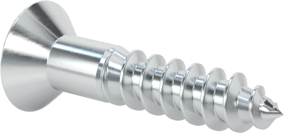 Ahşap için Phillips Düz Başlı Vidalar, Çinko Kaplı Çelik, 5 Numara, 5/8" Uzunluk