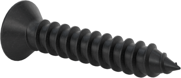 Siyah Oksit Çelik Phillips Düz Başlı Vidalar, Sac Metal için, 4 Numara Boyut, 5/8" Uzunluk