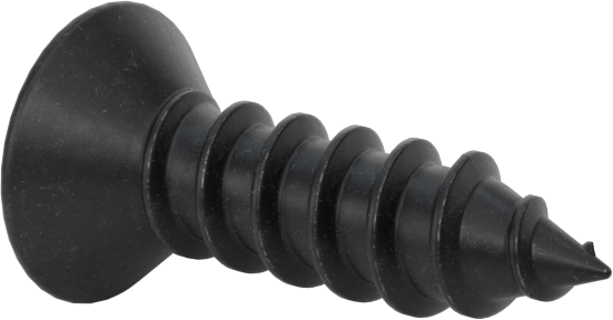 Siyah Oksit Çelik Phillips Düz Başlı Vidalar, Sac Metal için, Numara 6 Boyut, 1/2" Uzunluk