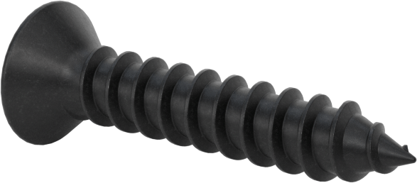 Siyah Oksit Çelik Phillips Düz Başlı Vidalar, Sac Metal için, Numara 6 Boyut, 3/4" Uzunluk