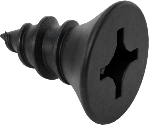 Siyah Oksit Çelik Phillips Düz Başlı Vidalar, Sac Metal için, Numara 8 Boyut, 3/8" Uzunluk