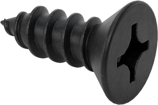 Siyah Oksit Çelik Phillips Düz Başlı Vidalar, Sac Metal için, Numara 8 Boyut, 1/2" Uzunluk, 0,312" Başlık Çapı