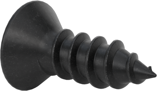 Siyah Oksit Çelik Phillips Düz Başlı Vidalar, Sac Metal için, Numara 8 Boyut, 1/2" Uzunluk, 0,312" Başlık Çapı