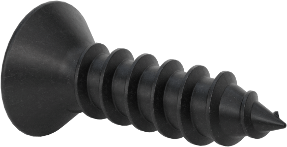 Siyah Oksit Çelik Phillips Düz Başlı Vidalar, Sac Metal için, Numara 8 Boyut, 5/8" Uzunluk