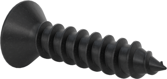 Siyah Oksit Çelik Phillips Düz Başlı Vidalar, Sac Metal için, Numara 8 Boyut, 3/4" Uzunluk