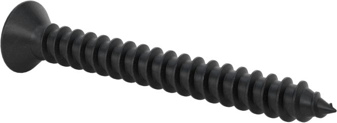 Siyah Oksit Çelik Phillips Düz Başlı Vidalar, Sac Metal için, Numara 8 Boyut, 1-1/2" Uzunluk, 0,312" Başlık Çapı