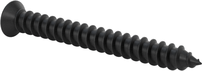 Siyah Oksit Çelik Phillips Düz Başlı Vidalar, Sac Metal için, Numara 8 Boyut, 1-1/2" Uzunluk, 0,262" Baş Çapı