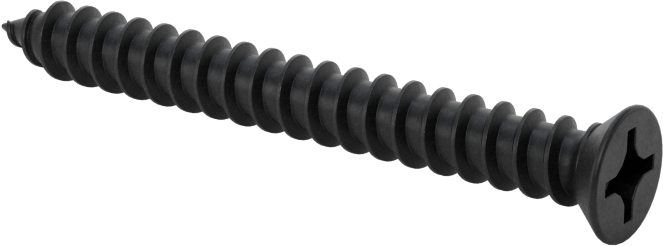 Siyah Oksit Çelik Phillips Düz Başlı Vidalar, Sac Metal için, Numara 8 Boyut, 1-1/2" Uzunluk, 0,262" Baş Çapı