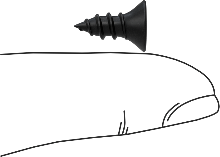 Siyah Oksit Çelik Phillips Düz Başlı Vidalar, Sac Metal için, 10 Numaralı Boyut, 1/2" Uzunluk, 0,362" Baş Çapı