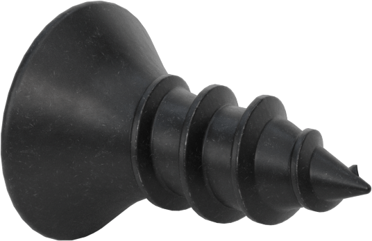 Siyah Oksit Çelik Phillips Düz Başlı Vidalar, Sac Metal için, 10 Numaralı Boyut, 1/2" Uzunluk, 0,362" Baş Çapı