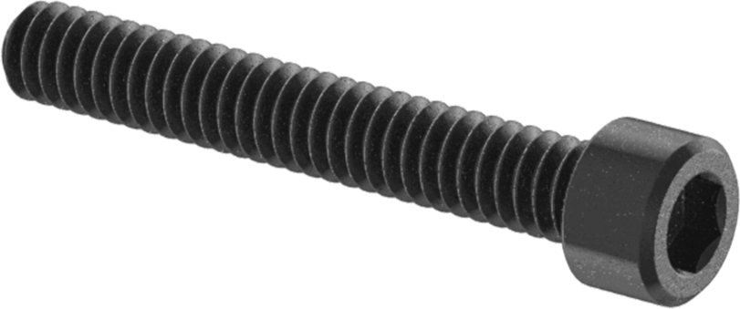 Siyah Oksit Alaşımlı Çelik Soket Başlı Vida, 1-64 Diş Boyutu, 1/2" Uzunluk