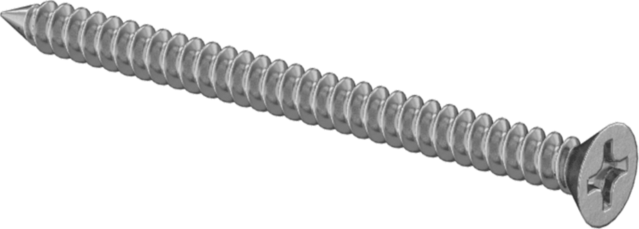 Çinko Kaplı Çelik Phillips Düz Başlı Vidalar, Sac Metal için, 4 Numara Boyut, 1-1/2" Uzunluk