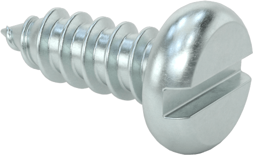 Çinko Kaplı Çelik Yivli Yuvarlak Başlı Vidalar, Sac Metal için, Numara 2 Boyut, 1/4" Uzunluk