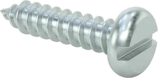 Çinko Kaplı Çelik Yivli Yuvarlak Başlı Vidalar, Sac Metal için, Numara 2 Boyut, 3/8" Uzunluk