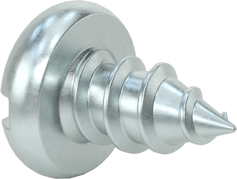 Çinko Kaplı Çelik Yivli Yuvarlak Başlı Vidalar, Sac Metal için, Numara 6 Boyut, 1/4" Uzunluk