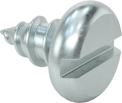 Çinko Kaplı Çelik Yivli Yuvarlak Başlı Vidalar, Sac Metal için, Numara 6 Boyut, 1/4" Uzunluk