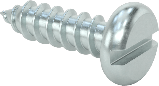 Çinko Kaplı Çelik Yivli Yuvarlak Başlı Vidalar, Sac Metal için, Numara 6 Boyut, 1/2" Uzunluk
