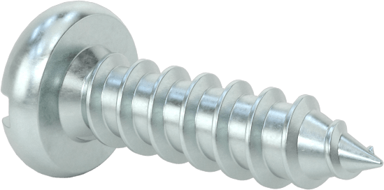 Çinko Kaplı Çelik Yivli Yuvarlak Başlı Vidalar, Sac Metal için, Numara 6 Boyut, 1/2" Uzunluk