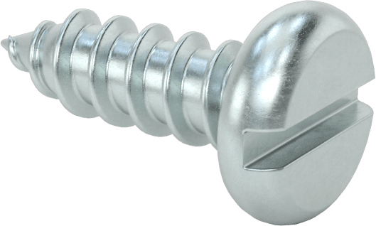 Çinko Kaplı Çelik Yivli Yuvarlak Başlı Vidalar, Sac Metal için, Numara 8 Boyut, 1/2" Uzunluk