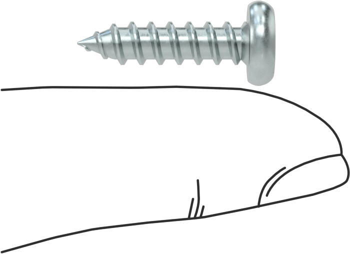 Çinko Kaplı Çelik Yivli Yuvarlak Başlı Vidalar, Sac Metal için, 10 Numaralı Boyut, 3/4" Uzunluk