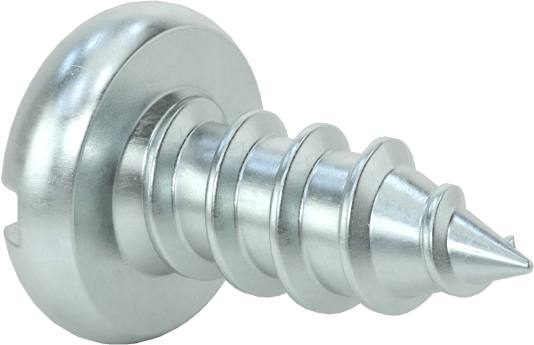 Çinko Kaplı Çelik Yivli Yuvarlak Başlı Vidalar, Sac Metal için, 12 Numaralı Boyut, 1/2" Uzunluk