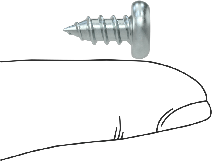 Çinko Kaplı Çelik Yivli Yuvarlak Başlı Vidalar, Sac Metal için, 12 Numaralı Boyut, 1/2" Uzunluk