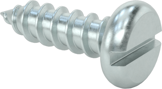 Çinko Kaplı Çelik Yivli Yuvarlak Başlı Vidalar, Sac Metal için, 12 Numaralı Boyut, 3/4" Uzunluk