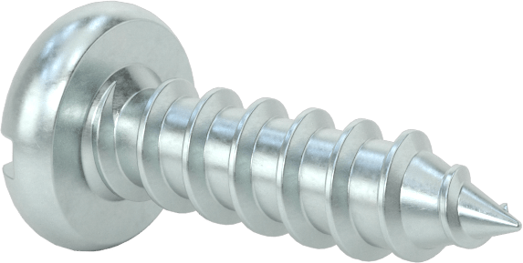 Çinko Kaplı Çelik Yivli Yuvarlak Başlı Vidalar, Sac Metal için, 12 Numaralı Boyut, 3/4" Uzunluk