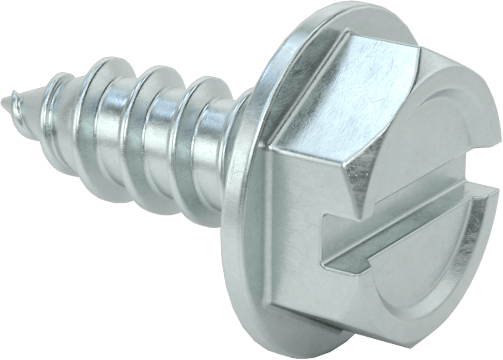 Çinko Kaplı Çelik Flanşlı Altıgen Başlı Vidalar, Sac Metal için, Numara 6 Boyut, 3/8" Uzunluk