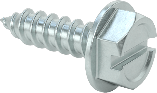 Çinko Kaplı Çelik Flanşlı Altıgen Başlı Vidalar, Sac Metal için, Numara 6 Boyut, 1/2" Uzunluk