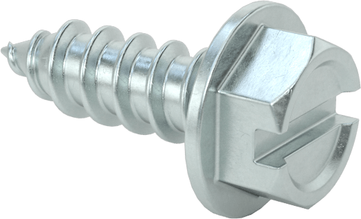 Çinko Kaplı Çelik Flanşlı Altıgen Başlı Vidalar, Sac Metal için, Numara 8 Boyut, 1/2" Uzunluk