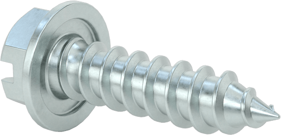 Çinko Kaplı Çelik Flanşlı Altıgen Başlı Vidalar, Sac Metal için, Numara 8 Boyut, 5/8" Uzunluk