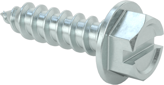 Çinko Kaplı Çelik Flanşlı Altıgen Başlı Vidalar, Sac Metal için, Numara 8 Boyut, 5/8" Uzunluk