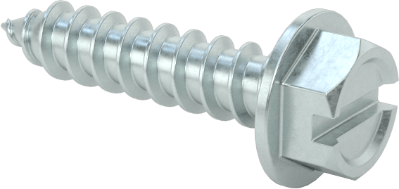 Çinko Kaplı Çelik Flanşlı Altıgen Başlı Vidalar, Sac Metal için, Numara 8 Boyut, 3/4" Uzunluk