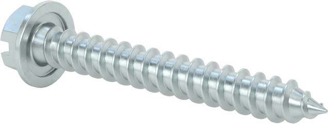 Çinko Kaplı Çelik Flanşlı Altıgen Başlı Vidalar, Sac Metal için, Numara 8 Boyut, 1-1/4" Uzunluk