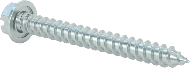 Çinko Kaplı Çelik Flanşlı Altıgen Başlı Vidalar, Sac Metal için, Numara 8 Boyut, 1-1/2" Uzunluk