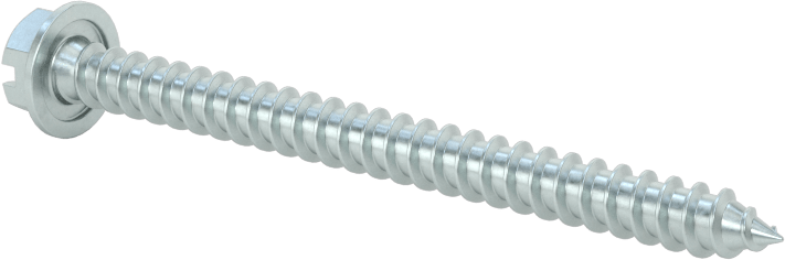 Çinko Kaplı Çelik Flanşlı Altıgen Başlı Vidalar, Sac Metal için, Numara 8 Boyut, 2" Uzunluk