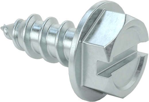 Çinko Kaplı Çelik Flanşlı Altıgen Başlı Vidalar, Sac Metal için, 10 Numaralı Boyut, 1/2" Uzunluk