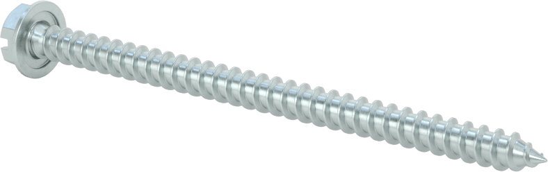 Çinko Kaplı Çelik Flanşlı Altıgen Başlı Vidalar, Sac Metal için, 10 Numaralı Boyut, 3" Uzunluk