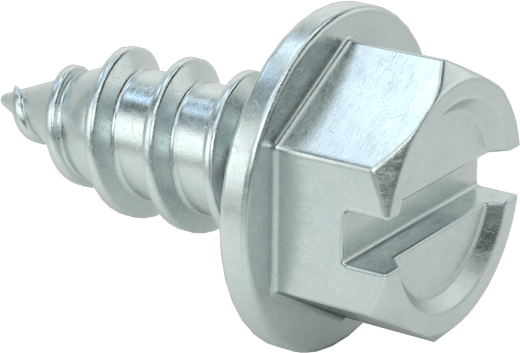 Çinko Kaplı Çelik Flanşlı Altıgen Başlı Vidalar, Sac Metal için, 12 Numaralı Boyut, 1/2" Uzunluk