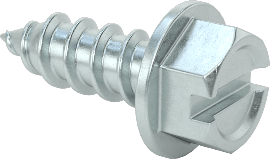 Çinko Kaplı Çelik Flanşlı Altıgen Başlı Vidalar, Sac Metal için, 12 Numaralı Boyut, 5/8" Uzunluk