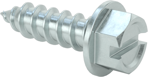 Çinko Kaplı Çelik Flanşlı Altıgen Başlı Vidalar, Sac Metal için, 12 Numaralı Boyut, 3/4" Uzunluk