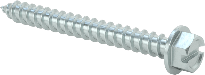 Çinko Kaplı Çelik Flanşlı Altıgen Başlı Vidalar, Sac Metal için, 12 Numaralı Boyut, 2" Uzunluk