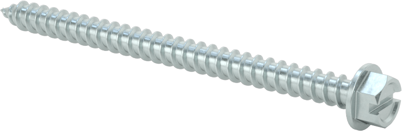 Çinko Kaplı Çelik Flanşlı Altıgen Başlı Vidalar, Sac Metal için, 12 Numaralı Boyut, 3" Uzunluk