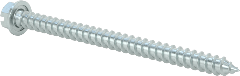 Çinko Kaplı Çelik Flanşlı Altıgen Başlı Vidalar, Sac Metal için, 12 Numaralı Boyut, 3" Uzunluk
