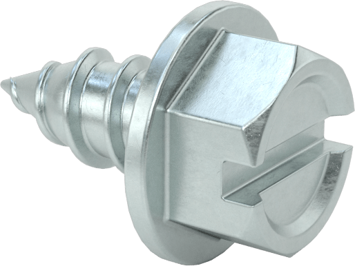 Çinko Kaplı Çelik Flanşlı Altıgen Başlı Vidalar, Sac Metal için, 14 Numaralı Boyut, 1/2" Uzunluk