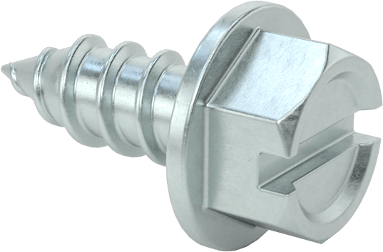 Çinko Kaplı Çelik Flanşlı Altıgen Başlı Vidalar, Sac Metal için, 14 Numaralı Boyut, 5/8" Uzunluk